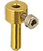 EM-Tec GR2 needle / tube sample holder for up to Ø2mm, gold plated brass, pin